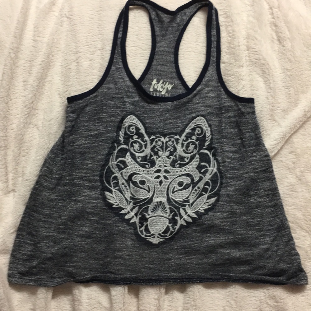 navy tank top